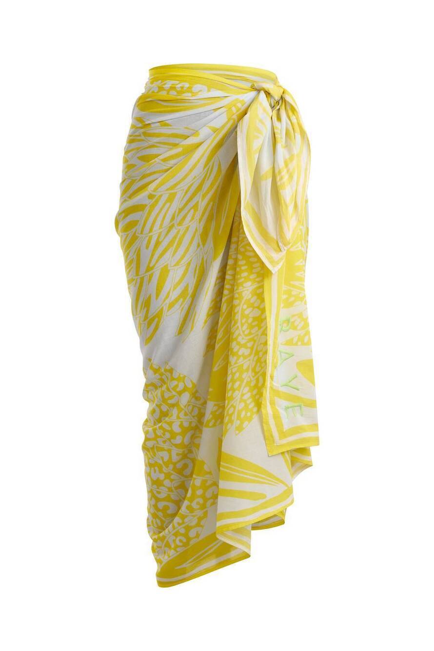 NEW BAYE LONDON women's protea multi-way cover up sarong in yellow